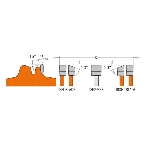 CMT - Locked Dado Pro 203mm x 15,88mm Z12 