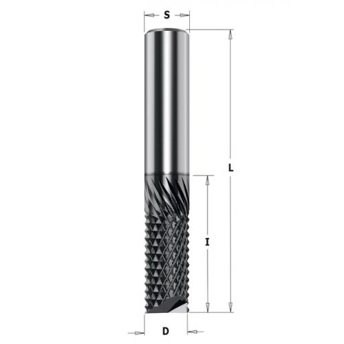 Kovametallijyrsinterä komposiiteille S=12 D=12x25x75 RH (END MILL)