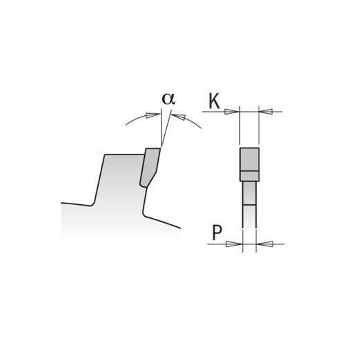 CMT - Pyörösahanterä - Tasapohjainen ura D=180X4X35 Z18 15° FLAT