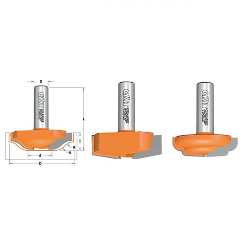 HW STILE ROUTER BIT FOR MDF S=8 D=25X8X40 R=12