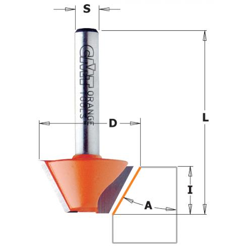 CMT - CHAMFER BIT HW S=6 D=26X12.7 30^