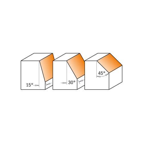 CMT - CHAMFER BIT HW S=6 D=26X12.7 30^