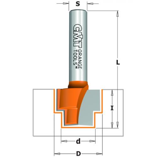 STEPPED REBATE ROUTER BIT HW D=12,3x9,3x16,3x6,7 L=80 RH Z2