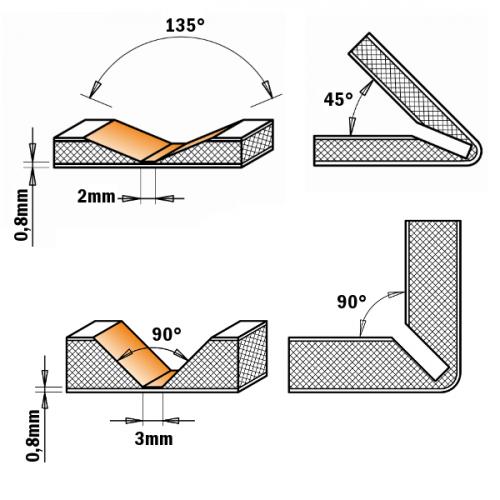 CMT - V-GROOVING BIT 90 DEG HW S=6 D=9,5X12,7