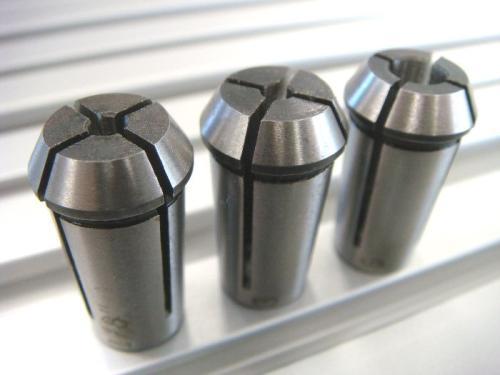 CNC-Step - Hylsysarja 3 osaa - 3,0 / 3,175 / 6,0 mm - AMB (Kress) ja Suhner jyrsinmoottoreille