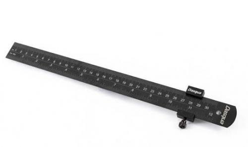 Dasqua - 3-in-1 ruostumaton viivain, syvyys- ja merkintämitta 300 mm / 12"