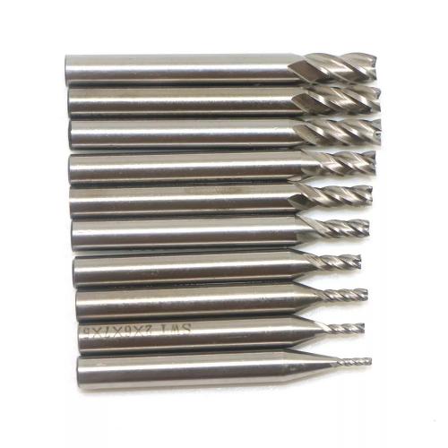 End Mill - HSS Z4 - teräsarja - 1.5 - 6.0mm (Alu, muovi, puu) - S=6 - DIY käyttöön