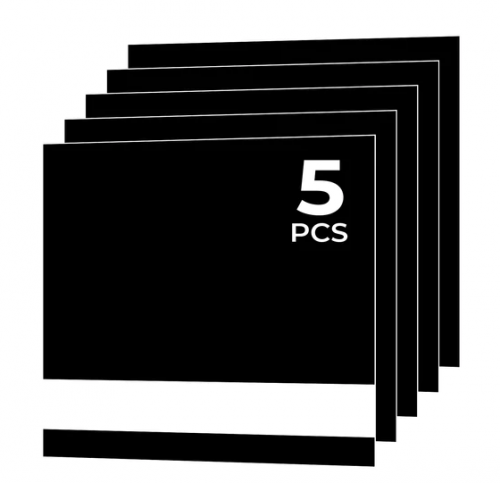 Kaksivärinen muovilevy laserkaiverrukseen - Musta/Valkoinen- 1,3mm - 30x30cm (5 kpl)