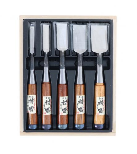 Murakuni 5 pcs Wood Chisel Set in Wooden Box