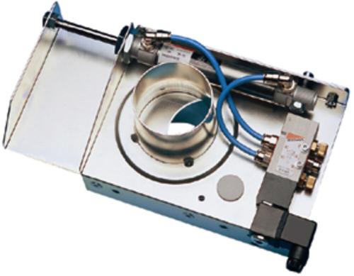 Nordfab - Pneumaattinen sulkupelti SBBB QF Ø100 mm - paineilmatoiminen, 230 V - sinkitty teräs