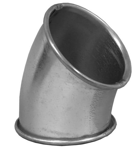 Nordfab - Pressed bend QF Ø80 mm 45° R=1,5 - galvanised steel 0,5 mm