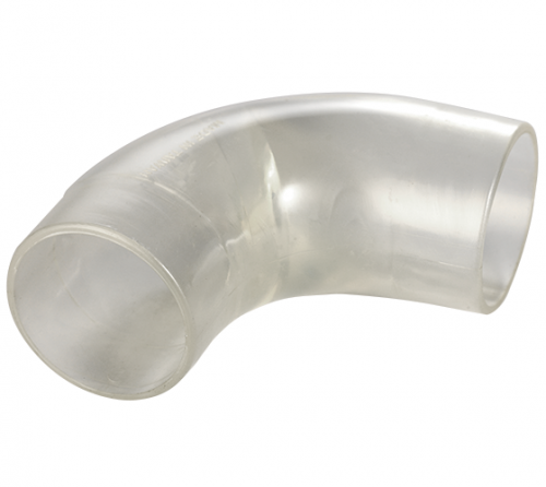 Record - 2½" Clear Plastic Elbow