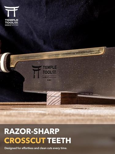 Temple Tool - Dozuki - Japanilainen käsisaha - Premium - Katkaisuhammastus (0.5 / 0.3 / 18TPI) - 240mm
