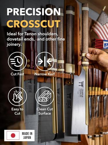 Temple Tool - Dozuki - Japanilainen käsisaha - Premium - Katkaisuhammastus (0.5 / 0.3 / 18TPI) - 240mm