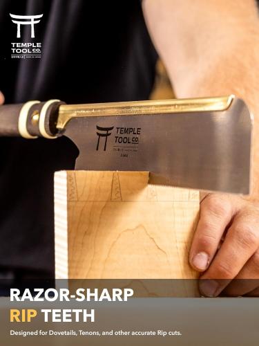 Temple Tool - Dozuki - Dovetail saha - Premium - halkaisuhammastus (0.5 / 0.3 / 18TPI) - 240mm
