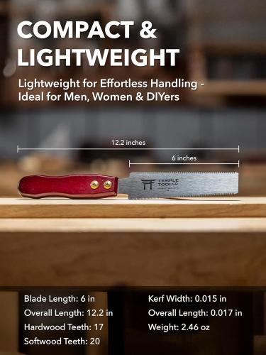 Temple Tool - Japanilainen Flush cut vetosaha (0.4 / 0.4 H17/S20 ) - 150mm