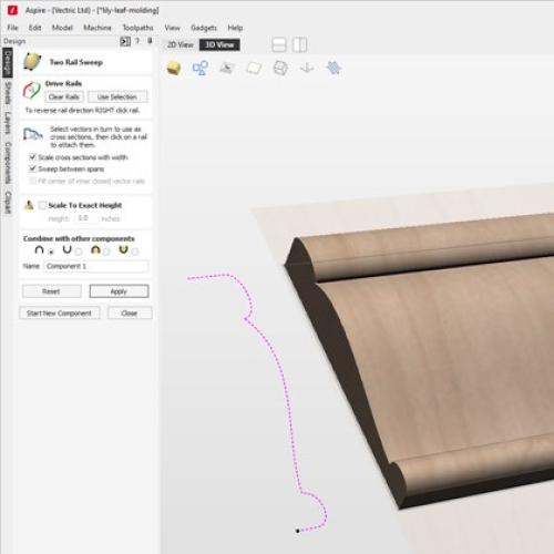 Vectric - Aspire V12.5 - CAD/CAM ja 3D-mallinnus CNC-jyrsimelle