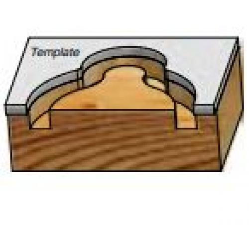 WPW - Template router bit with upper bearing - extra small Diameter - D=6,3 B=19 L=62 - PFT30633