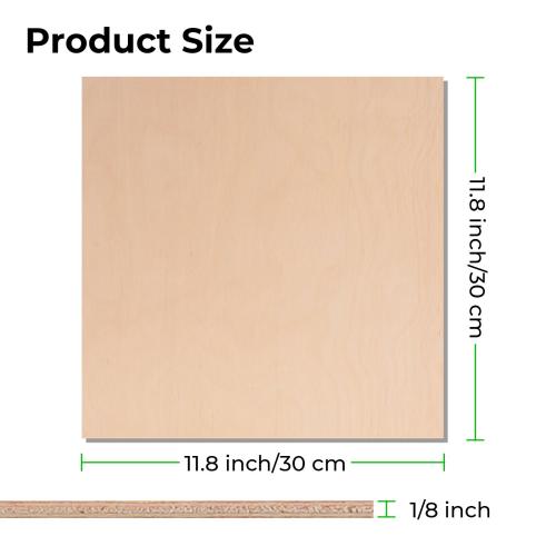 xTool - 3 mm koivuvaneri, 30 x 30cm (6 kpl)