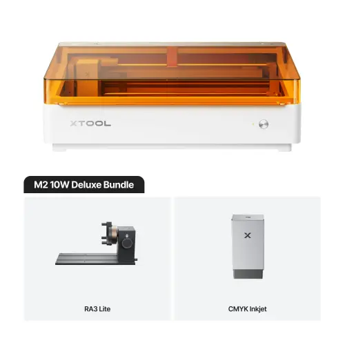 xTool - M2 10 W -laserleikkuri ja -kaiverrin, Deluxe paketti - Luokka 1 - Sopii myös kuluttajakäyttöön