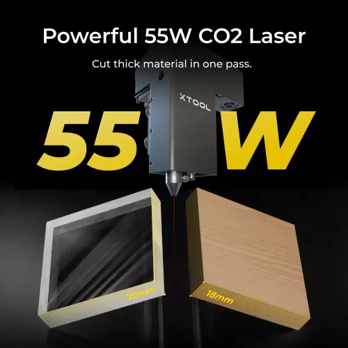 xTool - P2S 55W CO2-laserleikkuri Luokka IV + F1 Bundle - Vain ammattikäyttöön