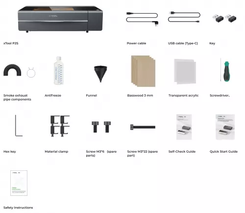 xTool - P2S 55W CO2-laserleikkuri Luokka IV + F1 Ultra Bundle - Vain ammattikäyttöön