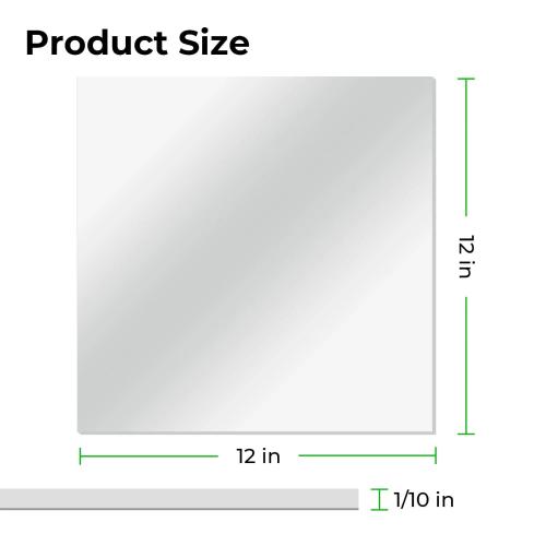 xTool - 2,6 mm peiliakryylilevy, läpinäkyvä (3 kpl)