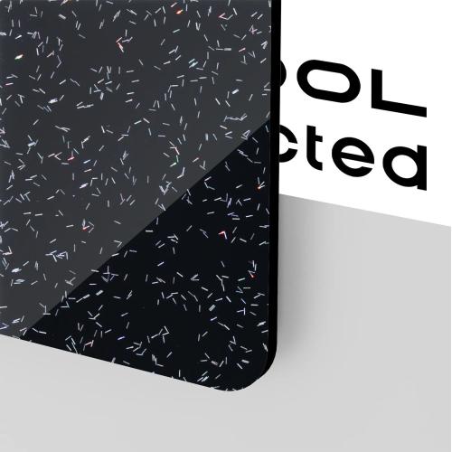 xTool - 3,2 mm glitterakryylilevy, ripotekuvioinen, musta (3 kpl)