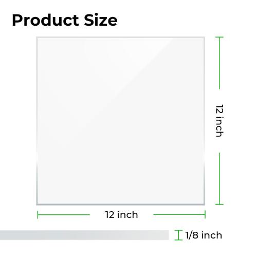 xTool - 3 mm kirkas kiiltävä akryylilevy, kirkas, 30 × 60 cm (3 kpl)