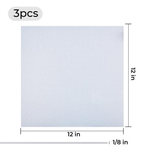 xTool - 3 mm glitterakryylilevy, helmiäishohtoinen, valkoinen (3 kpl)