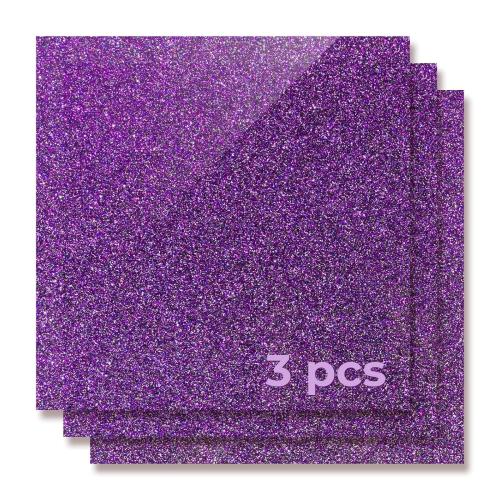 xTool - 3 mm kimalleakryylilevy, violetti, 30 × 30 cm (3 kpl)