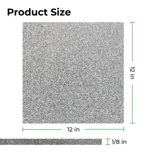 xTool - 3 mm kimalleakryylilevy, hopea, 30 × 30 cm (3 kpl)