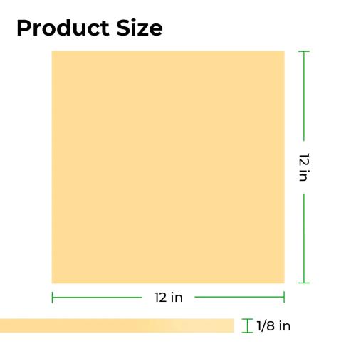 xTool - 3 mm jälkiloistava akryylilevy, vaaleankeltainen (3 kpl)