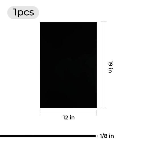xTool - 3 mm peittävä kiiltävä akryylilevy, musta, 30 × 48 cm (1 kpl)