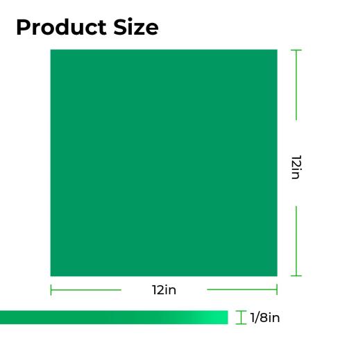 xTool - 3 mm peittävä kiiltävä akryylilevy, vihreä, 30 × 30 cm (3 kpl)