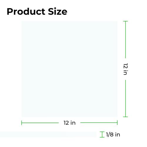 xTool - 3 mm peittävä kiiltävä akryylilevy, helmiäisvalkoinen, 30 × 30 cm (3 kpl)