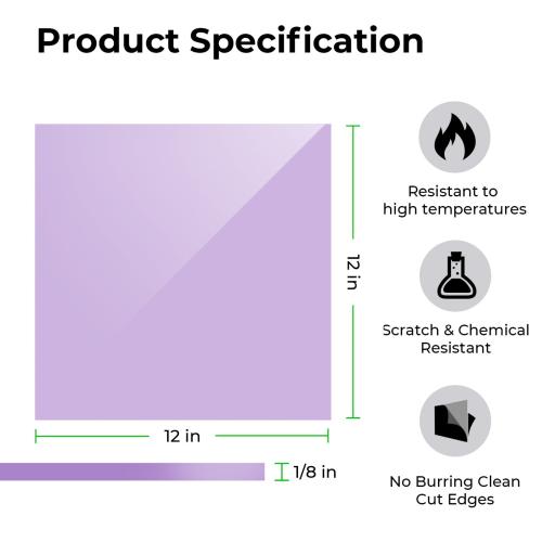 xTool - 3 mm pastelliakryylilevy, violetti (3 kpl)