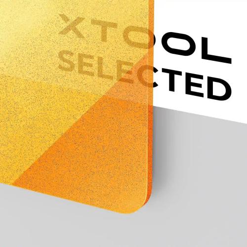 xTool - 3 mm läpikuultava glitterakryylilevy, oranssi (3 kpl)