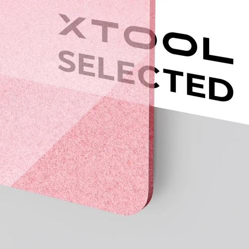 xTool - 3 mm läpikuultava glitterakryylilevy, pinkki (3 kpl)