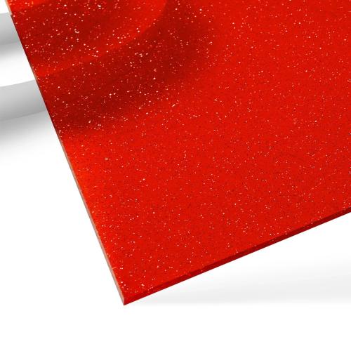xTool - 3 mm läpikuultava glitterakryylilevy, punainen (3 kpl)