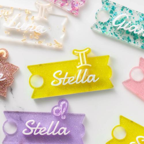 xTool - 3 mm läpikuultava glitterakryylilevy, keltainen (3 kpl)