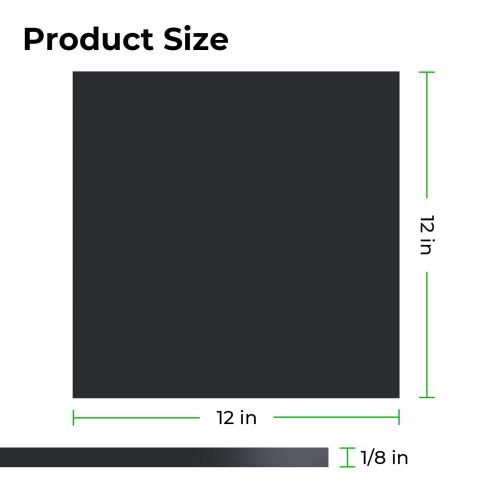 xTool - 3 mm läpikuultava kiiltävä akryylilevy, musta (3 kpl)