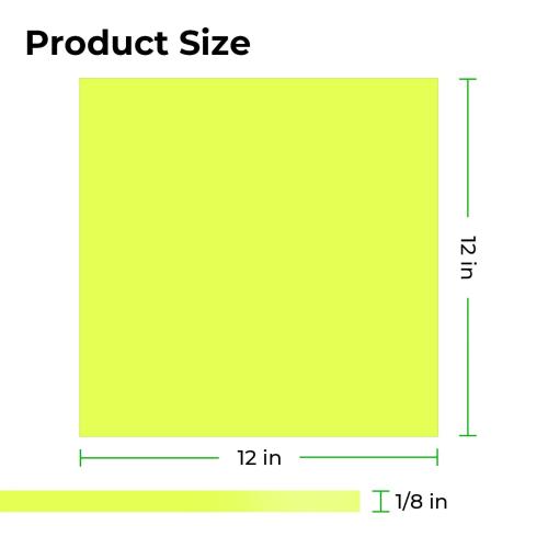 xTool - 3 mm läpikuultava kiiltävä akryylilevy, fluoresoiva vihreä (3 kpl)