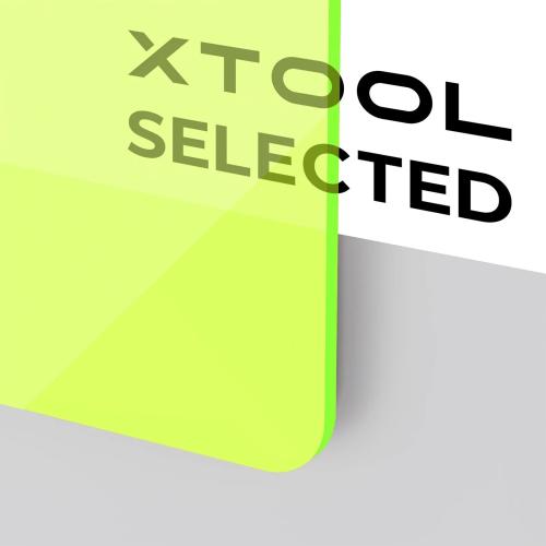 xTool - 3 mm läpikuultava kiiltävä akryylilevy, fluoresoiva vihreä (3 kpl)