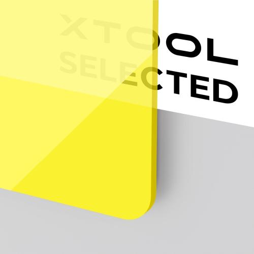 xTool - 3 mm läpikuultava kiiltävä akryylilevy, fluoresoiva keltainen (3 kpl)