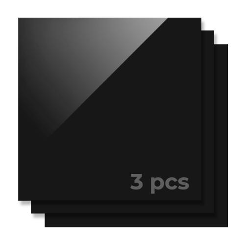 xTool - 3mm musta peittävä kiiltävä akryylilevy 30x30cm (3 kpl)