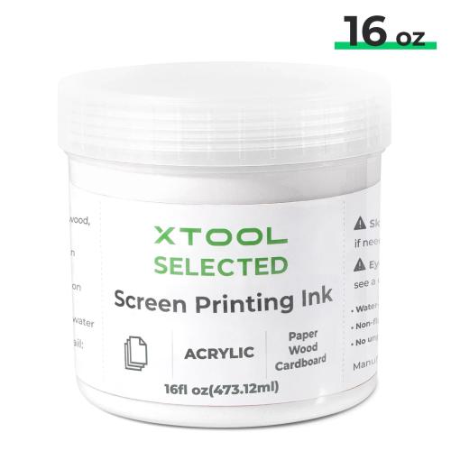 xTool - akryylisilkkipainoväri, valkoinen, 473 ml