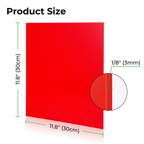 xTool - Akryylilevyjen kokeilupakkaus 1/8" (10 kpl)