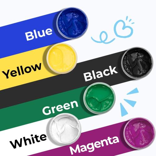 xTool - Basic Color akryyli-silkkipainomustesetti 100 ml (6 väriä)