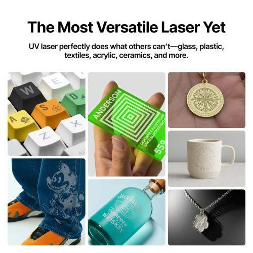 xTool - F2 Ultra UV - 5W UV-laser - lasin sisäkaiverrukseen